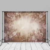 Lofaris Light Brown Retro Floral Fine Art Backdrop For Photo